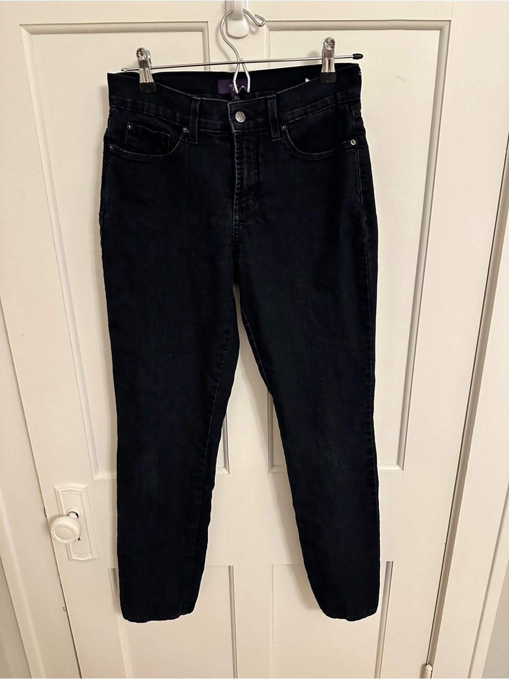 NYDJ Black High Waisted Skinny Jeans Made In USA Tuck Technology Women’s 4